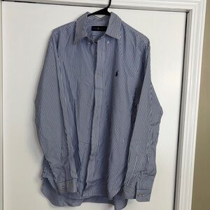 Ralph Lauren Navy Striped Button Down Shirt